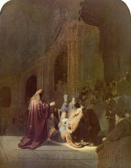 Rembrandt Peale Simeon in the temple France oil painting art